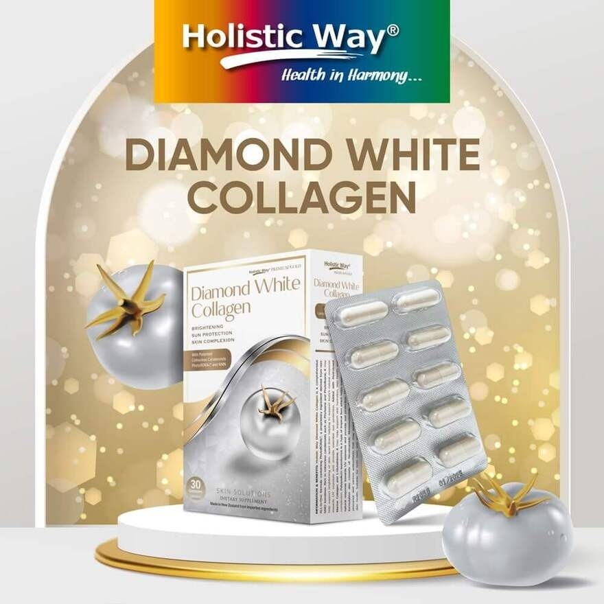 Premium Gold Diamond White Collagen Capsule (For Brightening + Sun Protection + Skin Complexion) 30s