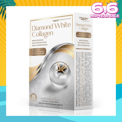 HOLISTIC WAY Premium Gold Diamond White Collagen Capsule (For Brightening + Sun Protection + Skin Complexion) 30s