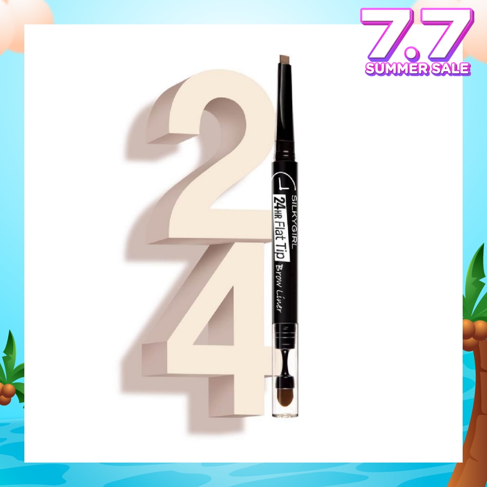 24H Flat Tip Brow Liner 01  Natural Brown
