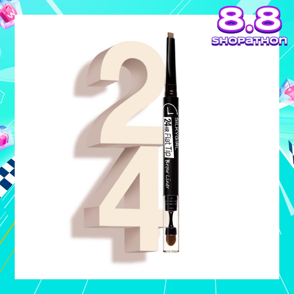 24H Flat Tip Brow Liner 01  Natural Brown