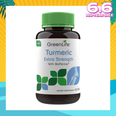 GREENLIFE Turmeric Extra Strength With BioPerine Dietary Supplement Veggie Capsule 60s
