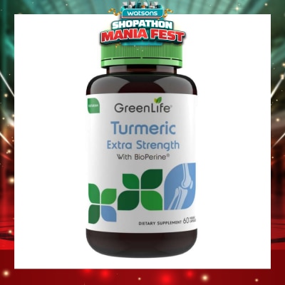 GREENLIFE - Turmeric Extra Strength With BioPerine Dietary Supplement Veggie Capsule 60s