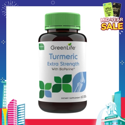 GREENLIFE Turmeric Extra Strength With BioPerine Dietary Supplement Veggie Capsule 60s