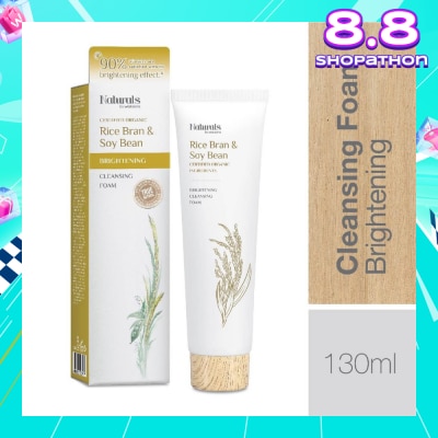 NATURALS BY WATSONS Rice Bran & Soy Bean Cleasing Foam (For Brightening) 130ml
