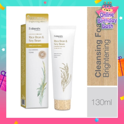 NATURALS BY WATSONS Rice Bran & Soy Bean Cleasing Foam (For Brightening) 130ml
