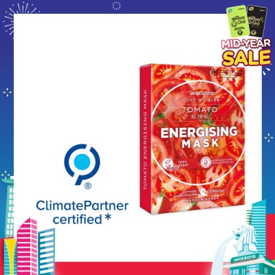 WATSONS Tomato Energising Mask 5S (Energised And Youthful Complexion) 5s X 30ml