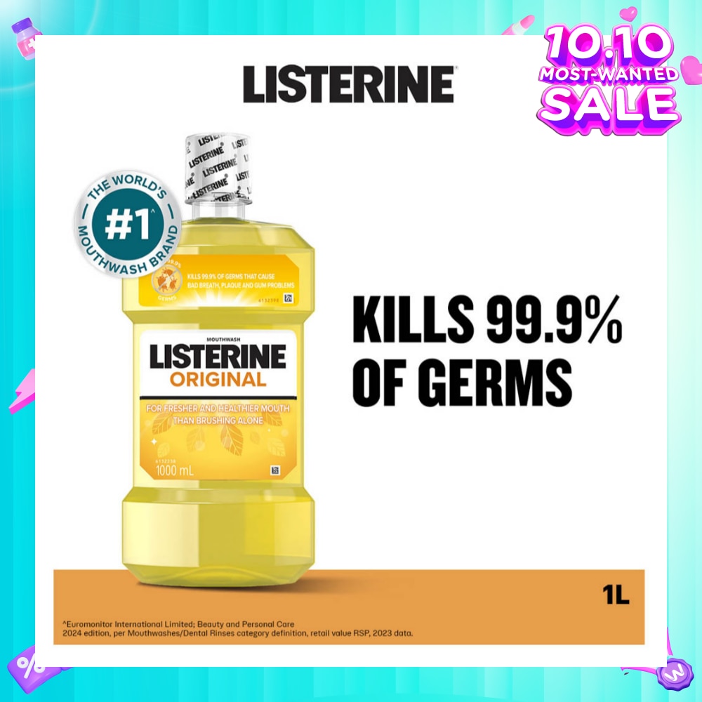 Listerine Original Antiseptic Mouthwash 1000ml