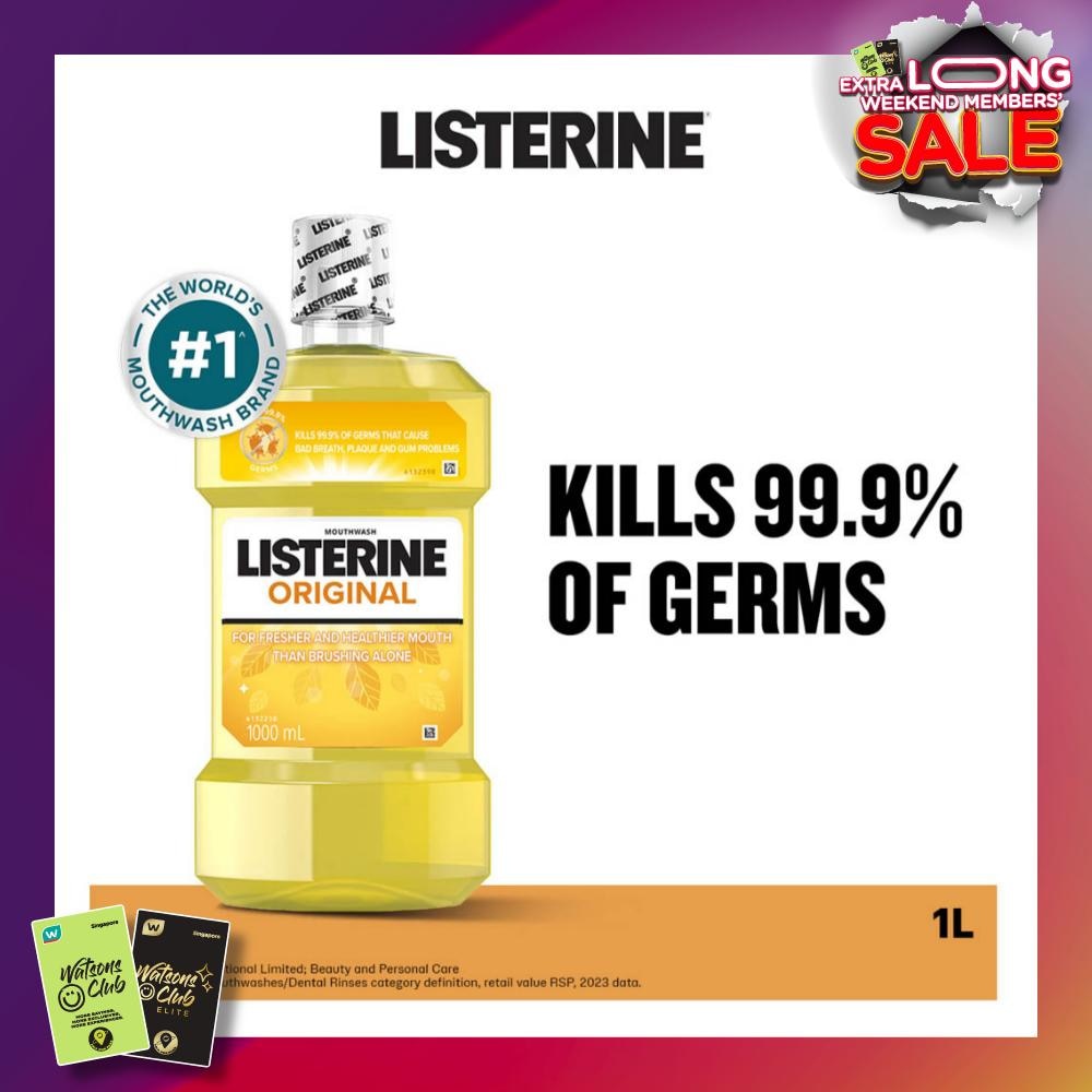 Listerine Original Antiseptic Mouthwash 1000ml