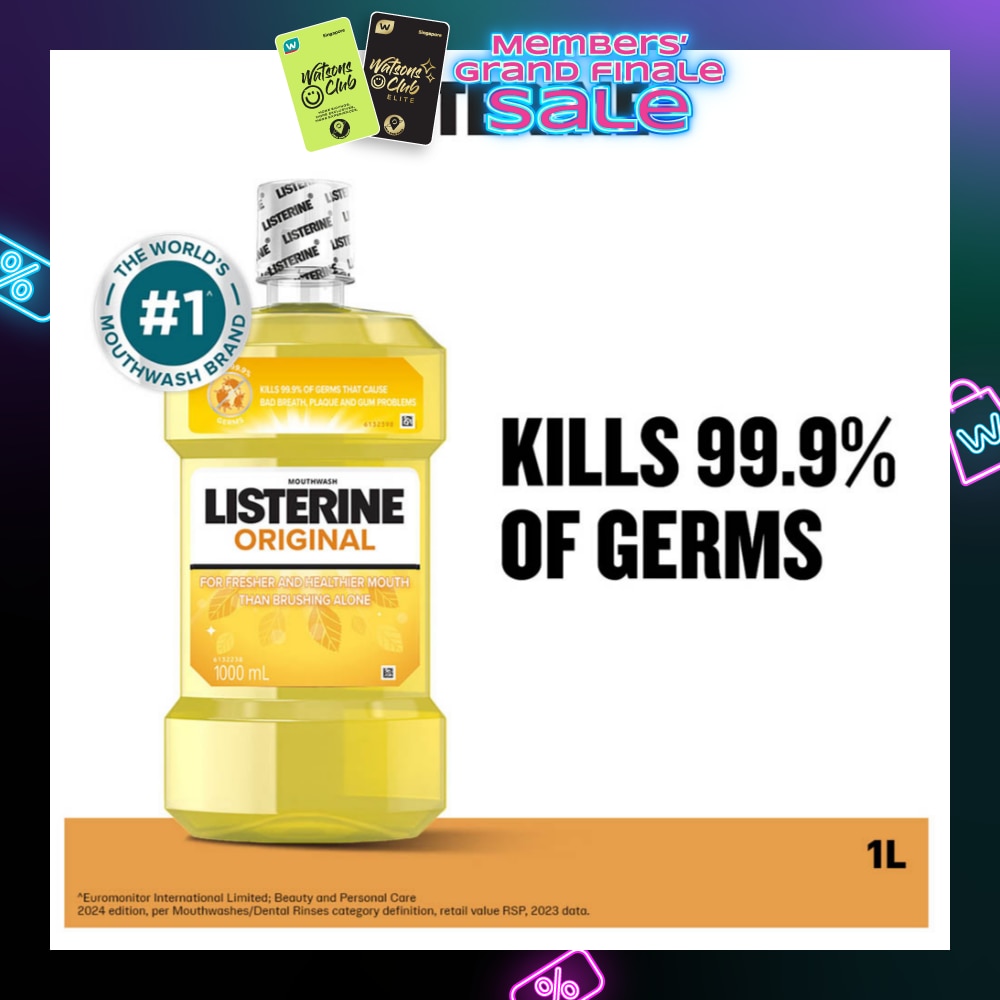 Listerine Original Antiseptic Mouthwash 1000ml