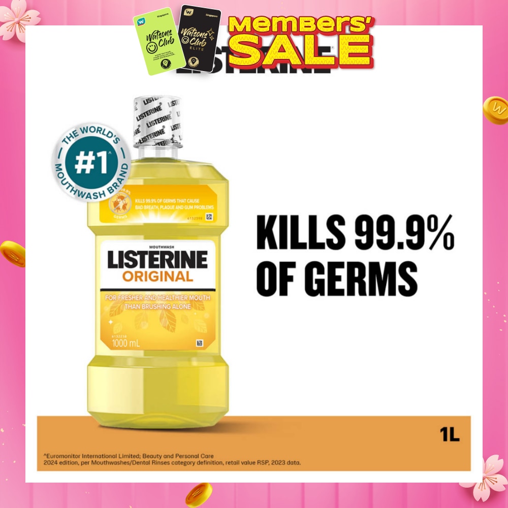 Listerine Original Antiseptic Mouthwash 1000ml