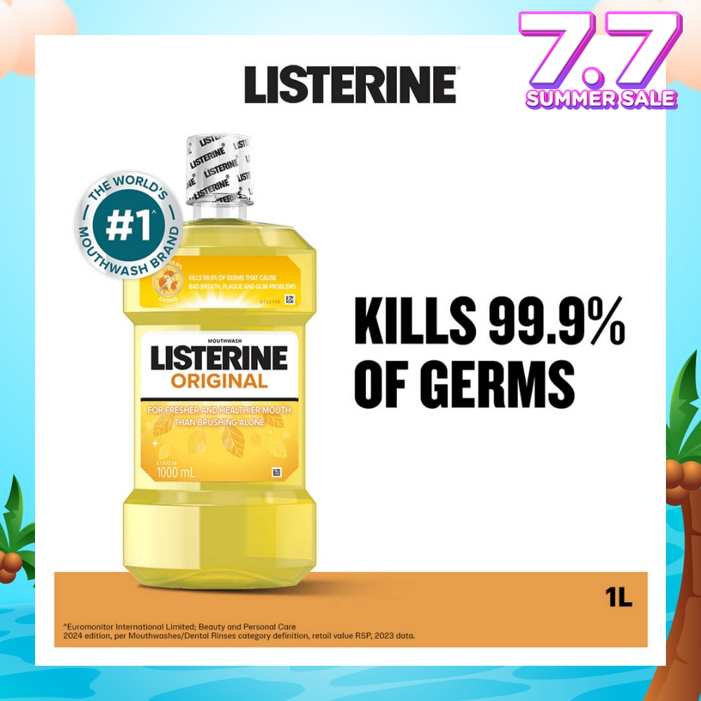 Listerine Original Antiseptic Mouthwash 1000ml
