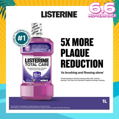 LISTERINE Listerine Total Care With 6-In-1 Benefits Mouthwash 1000ml