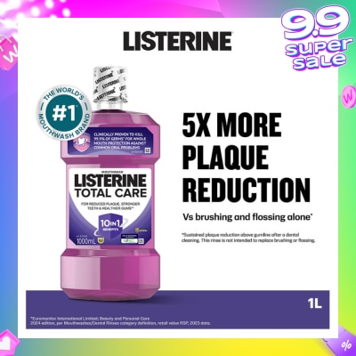 LISTERINE Listerine Total Care With 6-In-1 Benefits Mouthwash 1000ml
