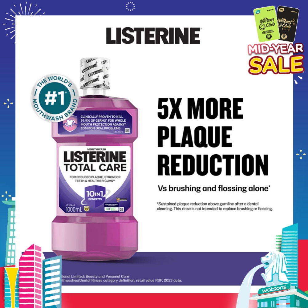 Listerine Total Care With 6-In-1 Benefits Mouthwash 1000ml