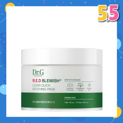 DR. G R.E.D Blemish Clear Quick Soothing Pads 70s
