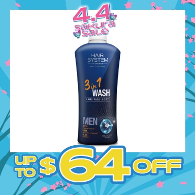 HAIR SYSTEM BY WATSONS - HAIR SYSTEM BY WATSONS 3in1 Hair Face Body Wash 500ml