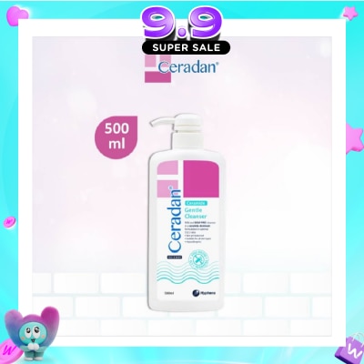 CERADAN - Gentle Cleanser (Gentle, Non-foaming gel, Soap-free + 3:1:1 Ceramide-dominant + For Eczema-prone, Dry & Sensitive Skin) 500ml image