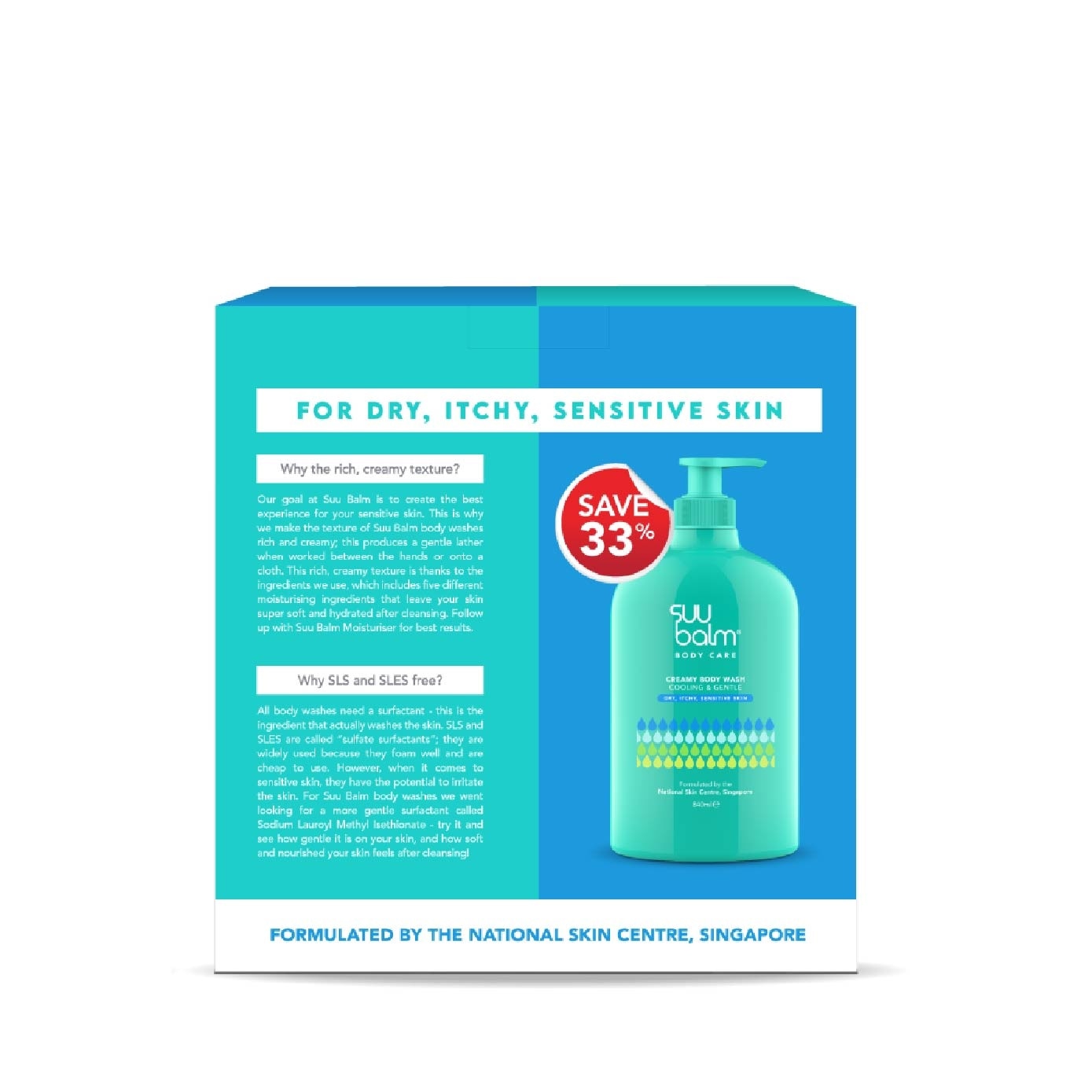 Creamy Body Wash (Cooling & Gentle) Packset 840ml x 3s