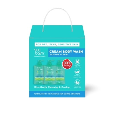 SUU BALM Dual Cooling & Moisturising Cream Body Wash 840ml X 3