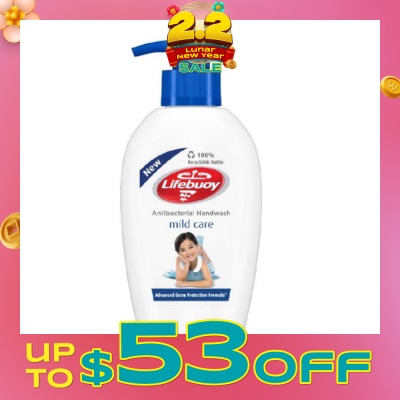 LIFEBUOY Lifebuoy Mild Care Antibacterial Hand Wash 200ml