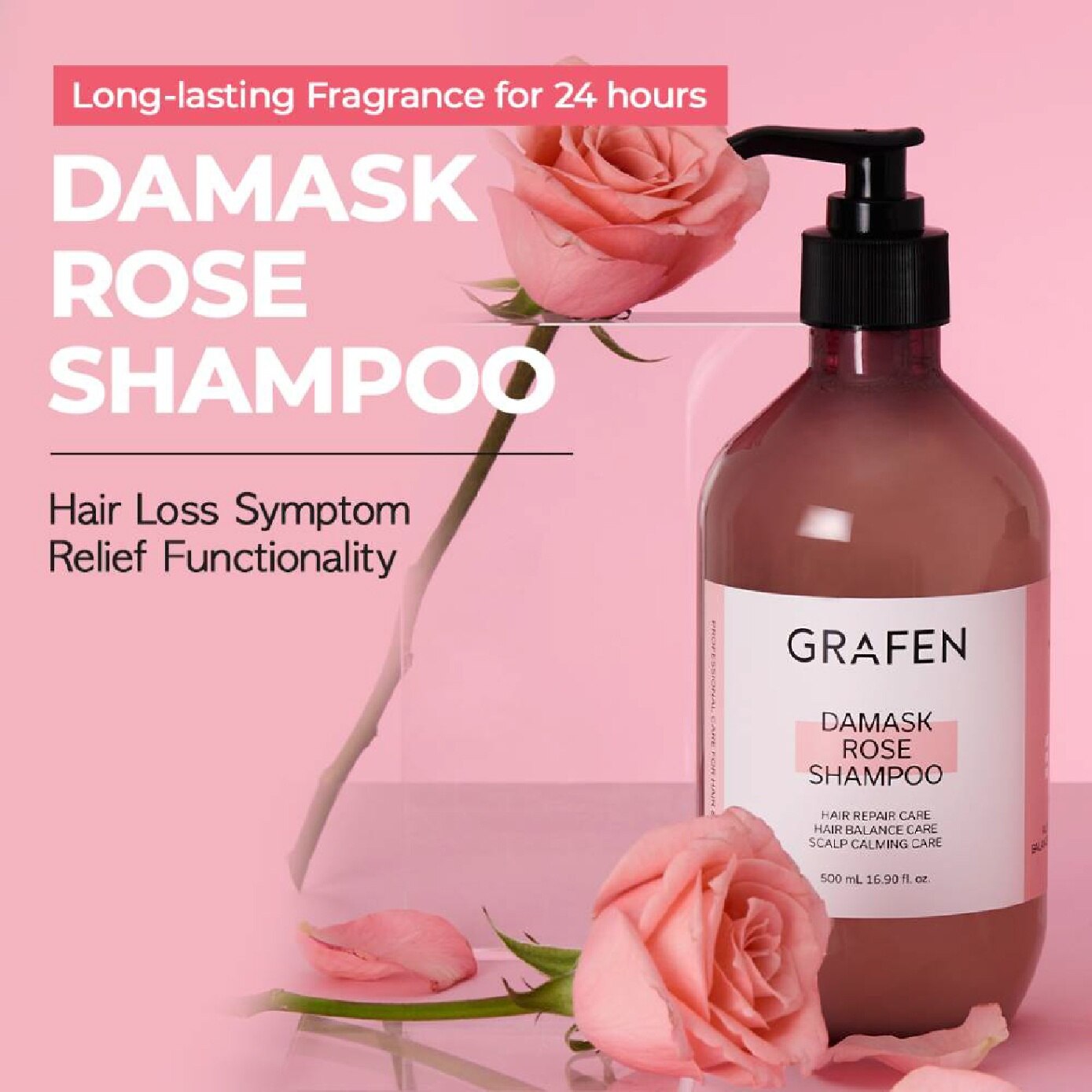 GRAFEN Damask Rose Shampoo (For Hair Loss Alleviation) 500ml