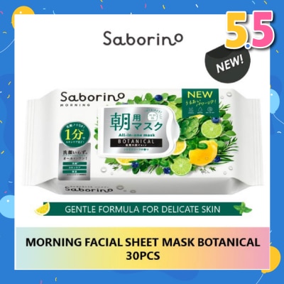 SABORINO Morning Facial Sheet Mask Botanical 28 pcs