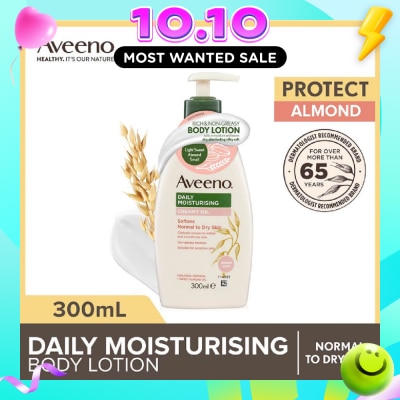 AVEENO Daily Moisturizing Creamy Oil Almond Scent Lotion (Helps Prevent, Protect And Nourish Dry Skin) 300ml (Expiry: Jul`2027) image