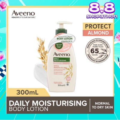 AVEENO Daily Moisturizing Creamy Oil Almond Scent Lotion (Helps Prevent, Protect And Nourish Dry Skin) 300ml