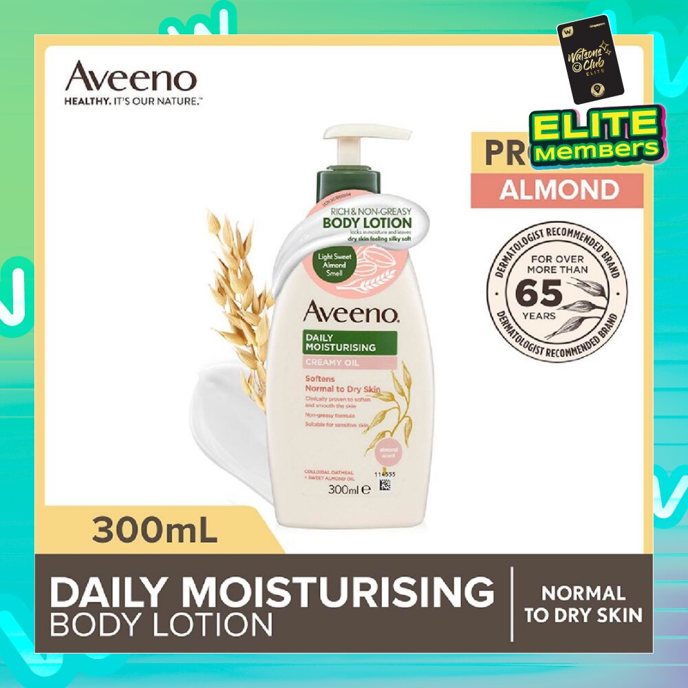 Daily Moisturizing Creamy Oil Almond Scent Lotion (Helps Prevent, Protect And Nourish Dry Skin) 300ml