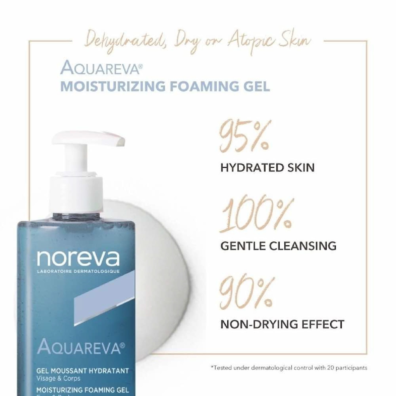 Aquareva Moisturizing Foaming Gel for Face & Body 400ml