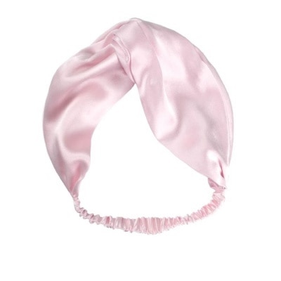 WHITE TROUSSEAU The Twist Mulberry Silk Headband Pink 1s