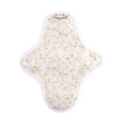 HANNAHPAD Organic Cotton Cloth Pad Pantyliner Set of 2 Edelweiss Ivory (with Wings + Washable & Reusable) 2s