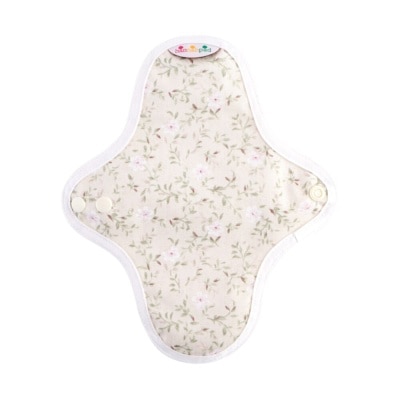 HANNAHPAD Organic Cotton Cloth Pad Pantyliner Set of 2 Edelweiss Ivory (with Wings + Washable & Reusable) 2s