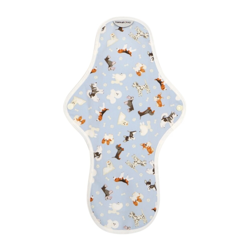 Organic Cotton Cloth Pad Overnight Large Puppy (with Wings + Washable & Reusable) 1s