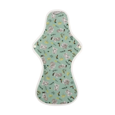 HANNAHPAD Organic Cotton Cloth Pad Ultra Overnight Koala (with Wings + Washable & Reusable) 1s