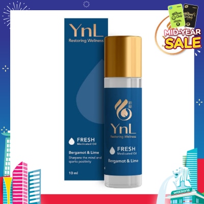 YnL YnL Aromatherapy Medicated Oil 10ml (Fresh: Bergamot & Lime)