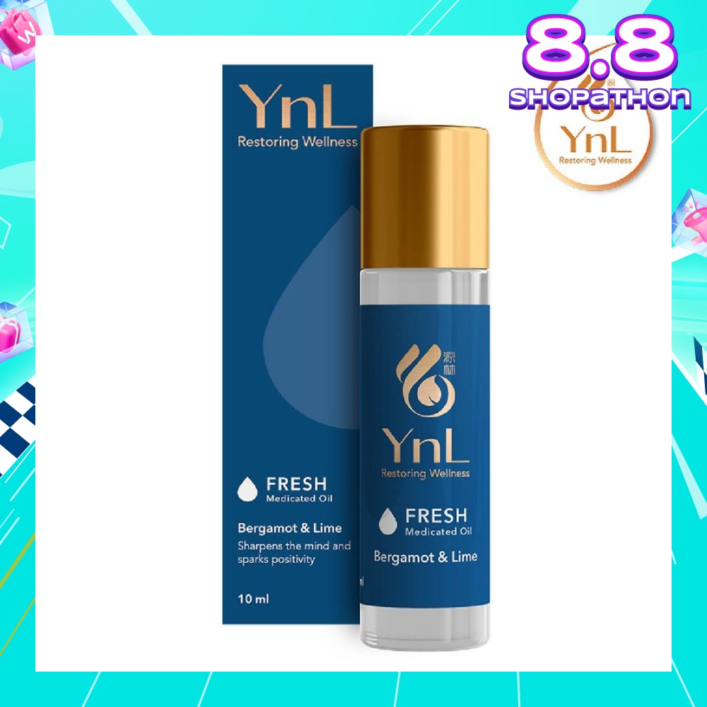 YnL Aromatherapy Medicated Oil 10ml (Fresh: Bergamot & Lime)