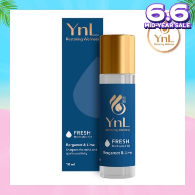 YnL YnL Aromatherapy Medicated Oil 10ml (Fresh: Bergamot & Lime)