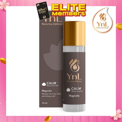 YnL Calm Medicated Oil Roll On Magnolia (Relaxes The Busy Mind And Brings Calm. Relieves Stress And Fatigue, Itchiness From Insect Bites) 10ml