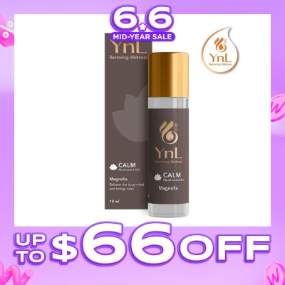 YnL - Calm Medicated Oil Roll On Magnolia (Relaxes The Busy Mind And Brings Calm. Relieves Stress And Fatigue, Itchiness From Insect Bites) 10ml