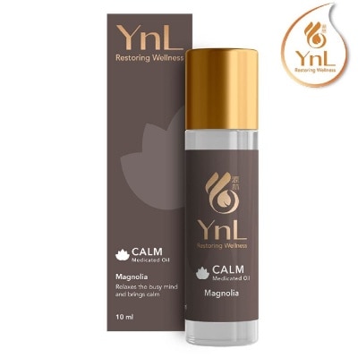 YnL Calm Medicated Oil Roll On Magnolia (Relaxes The Busy Mind And Brings Calm. Relieves Stress And Fatigue, Itchiness From Insect Bites) 10ml