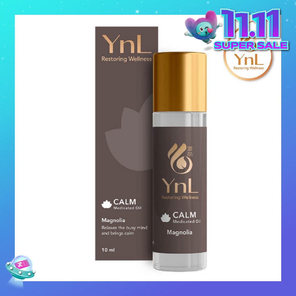 Calm Medicated Oil Roll On Magnolia (Relaxes The Busy Mind And Brings Calm. Relieves Stress And Fatigue, Itchiness From Insect Bites) 10ml