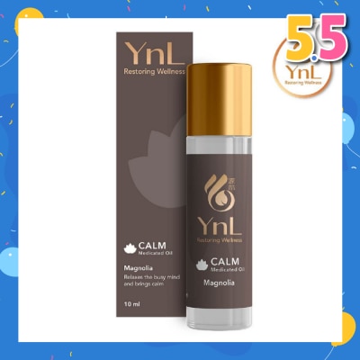 YnL Calm Medicated Oil Roll On Magnolia (Relaxes The Busy Mind And Brings Calm. Relieves Stress And Fatigue, Itchiness From Insect Bites) 10ml