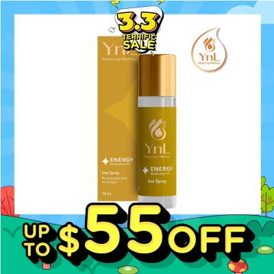 YnL Energy Medicated Oil Roll On Sea Spray (Re-Energises And Re-Charges. Relieves Stress And Fatigue, Itchiness From Insect Bites) 10ml