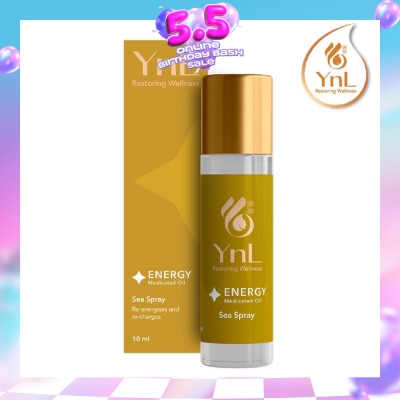 YnL - Energy Medicated Oil Roll On Sea Spray (Re-Energises And Re-Charges. Relieves Stress And Fatigue, Itchiness From Insect Bites) 10ml