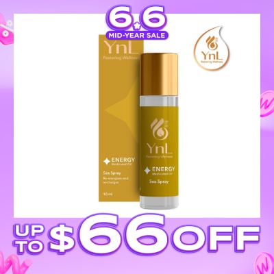 YnL - Energy Medicated Oil Roll On Sea Spray (Re-Energises And Re-Charges. Relieves Stress And Fatigue, Itchiness From Insect Bites) 10ml