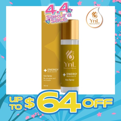 YnL - Energy Medicated Oil Roll On Sea Spray (Re-Energises And Re-Charges. Relieves Stress And Fatigue, Itchiness From Insect Bites) 10ml