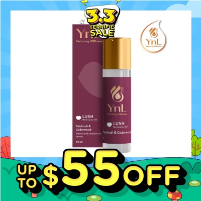YnL Lush Medicated Oil Roll On Patchouli & Cedarwood (Warms And Awakens The Senses. Relieves Stress And Fatigue, Itchiness From Insect Bites) 10ml
