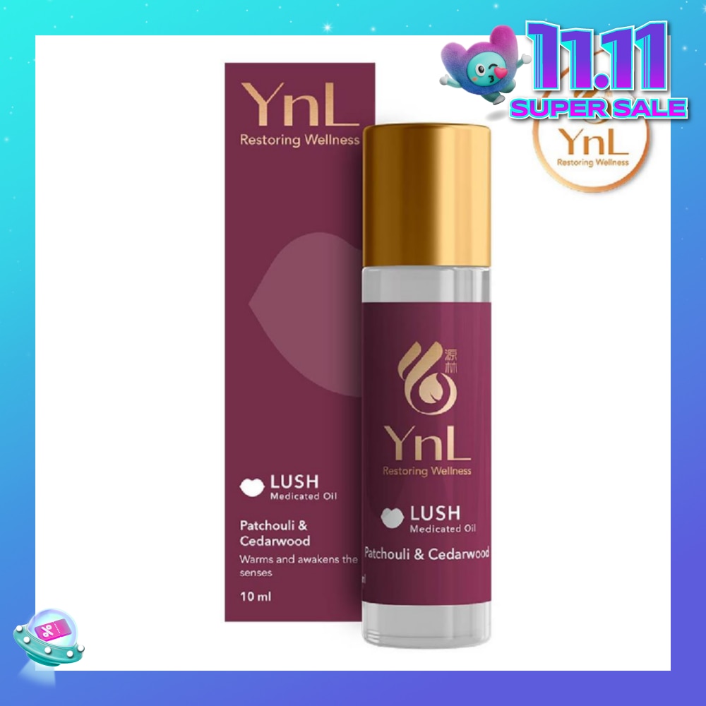 Lush Medicated Oil Roll On Patchouli & Cedarwood (Warms And Awakens The Senses. Relieves Stress And Fatigue, Itchiness From Insect Bites) 10ml