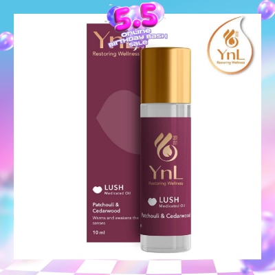 YnL - Lush Medicated Oil Roll On Patchouli & Cedarwood (Warms And Awakens The Senses. Relieves Stress And Fatigue, Itchiness From Insect Bites) 10ml